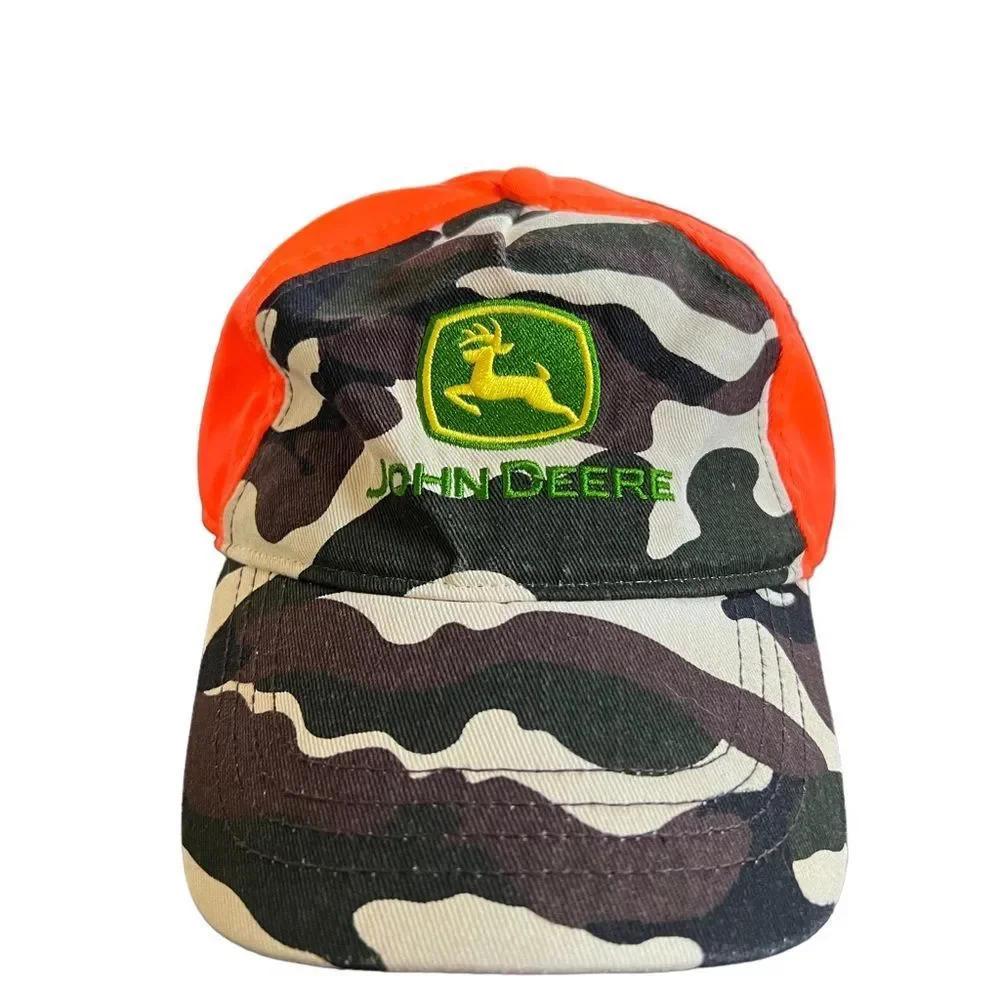 John Deere camo and hunter orange unisex‎ size small adjustable gorpcore hat